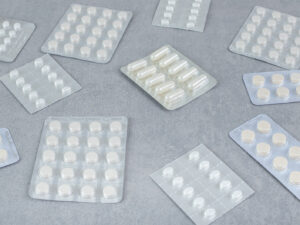 pill packaging done by vacuum forming machines